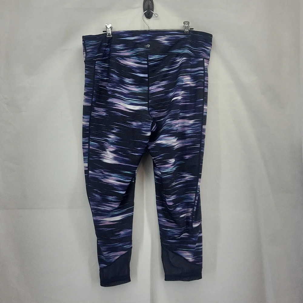 IDEOLOGY Purple Black Space Dye Cropped Leggings - Picture 9 of 14